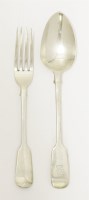 Lot 68 - A collection of George IV/Victorian silver fiddle pattern table forks