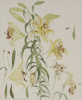Lot 52 - Dame Elizabeth Blackadder RA RSA RSW (b.1931)
'AURATUM LILLIES'
Lithograph printed in colours