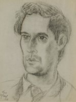 Lot 110 - John Melville (1902-1986)
PORTRAIT OF THEO MELVILLE (the artist's son)
Inscribed 'Theo 20 Dec 63'