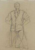 Lot 135 - Peter Howson (b.1958)
STUDY OF A MAN
Signed and dated l.r. 95