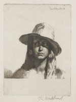 Lot 57 - Gerald Leslie Brockhurst RA (1890-1978)
'CORINNE'
Etching