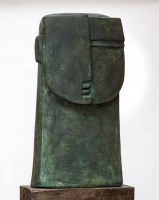 Lot 29 - Peter Hayes (b.1946)'TOTEM HEAD'Stoneware45cm wide18cm deep84cm high*Artist's Resale Right may apply to this lot.