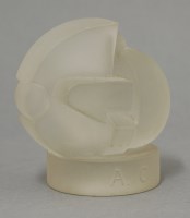 Lot 157 - An Art Deco glass sculpture
moulded to the plinth