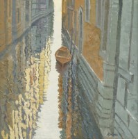 Lot 149 - Alan Cotton (b.1936)
VENICE - SUNLIGHT THROUGH THE NARROW CANAL
Signed l.r.