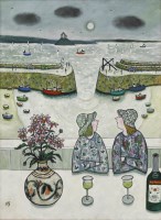Lot 190 - Joan Gillchrest (1918-2008)
'A NICE COSY CHAT'
Signed with initials l.l.