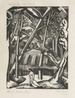 Lot 87 - Paul Nash (1889-1946)
BLACK POPLAR POND
Woodcut