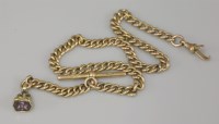 Lot 30 - A 15ct gold Albert