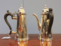 Lot 307 - An Edwardian silver café au lait pair