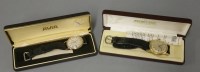 Lot 62 - A gentleman's gold plated Delbana Automatic watch