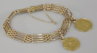 Lot 88 - A gate link bracelet
