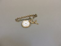 Lot 49 - A ladies gilt metal fob watch