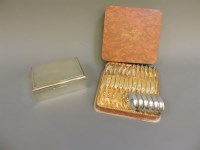 Lot 251 - A silver engine turned cigarette box