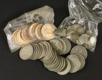 Lot 197 - Silver half crowns and threepence coins