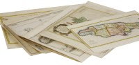 Lot 29 - Collection of eleven large maps:
Including West Indies Island by Bryant and Thomson and Robert de Vaugondy’s Britannicae Insulae