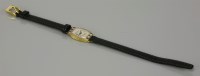 Lot 73 - A ladies Art Deco sapphire and diamond set mechanical cocktail watch
