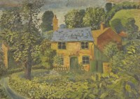 Lot 240 - Tom Wright (1921-1992)
COTTAGE AT MATHON
Inscribed with titled and dated 1954 verso