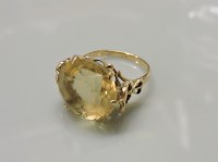 Lot 27 - A single stone citrine ring