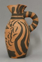 Lot 386 - A Madoura terracotta pitcher 'Yan barbu' (AR 513)
