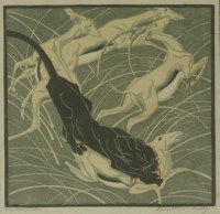 Lot 247 - Norbertine Bresslern-Roth (Austrian-American 1891-1978)
THE ATTACK
Linocut