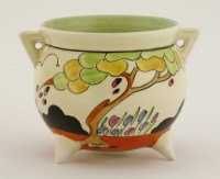 Lot 127 - A Clarice Cliff 'Tulips' cauldron