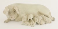 Lot 423 - A Royal Copenhagen sow and piglet group