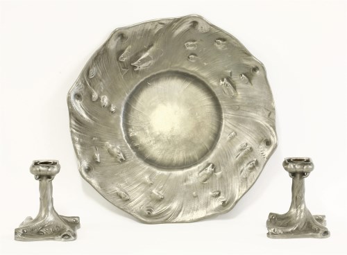 Lot 67 - A Swedish pewter dish