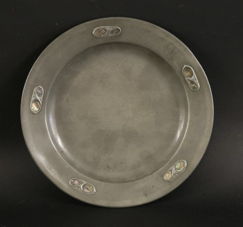 Lot 62 - A Tudric pewter dish