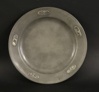 Lot 62 - A Tudric pewter dish