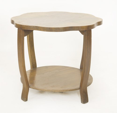 Lot 145 - An Art Deco walnut circular lamp table