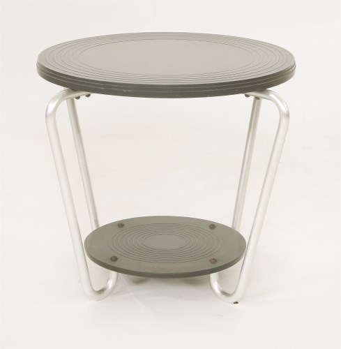 Lot 210 - A two-tier Bakelite occasional table