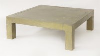 Lot 673 - A brass and pewter mounted coffee table