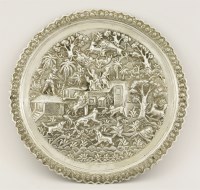 Lot 26 - A South East Asian silver plate