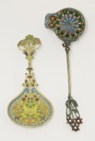 Lot 12 - A Norwegian-silver gilt plique-à-jour spoon