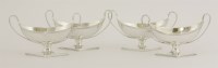 Lot 155 - A set of four George III silver two-handled salts