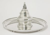 Lot 13 - A Georg Jensen silver inkwell