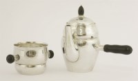 Lot 19 - A Georg Jensen silver coffee pot and two-handled sugar bowl