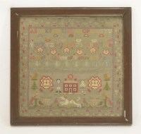 Lot 366 - A Victorian needlework sampler