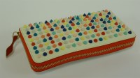 Lot 459 - A Christian Louboutin 'Panettone' spike leather wallet