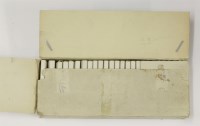 Lot 15 - A vintage box of unused shop stock of Swarovski 12mm garnet coloured