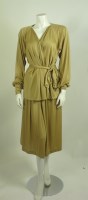 Lot 196 - A Yuki gold evening top and skirt