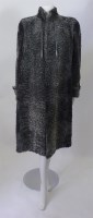 Lot 329 - A Karakul Afghan astrakhan grey fur coat