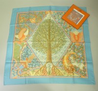 Lot 98 - An Hermès 'Axis' silk scarf