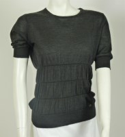 Lot 220 - A Chanel cream silk and cashmere T-shirt