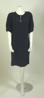 Lot 303 - A Jaeger London navy silk dress