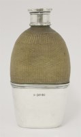 Lot 88 - A William IV silver and glass spirit flask
