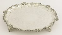 Lot 199 - A Victorian provincial silver salver