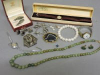Lot 76 - A ladies cased 9ct gold Omega mechanical strap watch