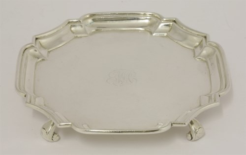 Lot 98 - An Edwardian silver salver