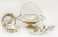Lot 91 - A silver swing-handled basket