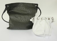 Lot 457 - A Nomad black ostrich skin shopper bag